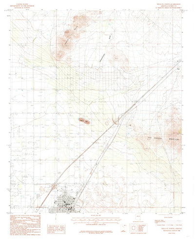 United States Geological Survey Willcox North, AZ (1985, 24000-Scale) digital map