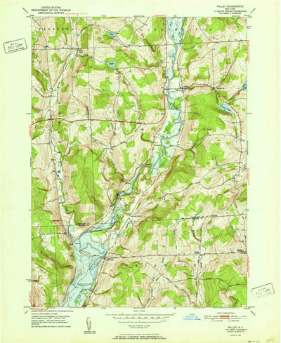 United States Geological Survey Willet, NY (1951, 24000-Scale) digital map