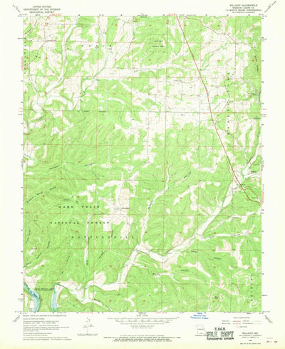 United States Geological Survey Willhoit, MO (1968, 24000-Scale) digital map