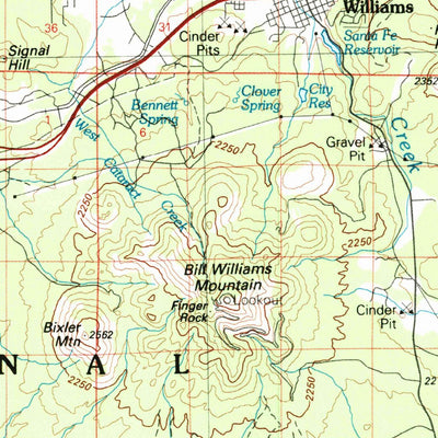 United States Geological Survey Williams, AZ (1983, 100000-Scale) digital map