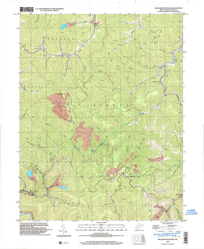 United States Geological Survey Williams Mountain, WV (1996, 24000-Scale) digital map