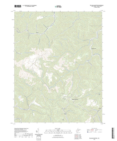United States Geological Survey Williams Mountain, WV (2023, 24000-Scale) digital map