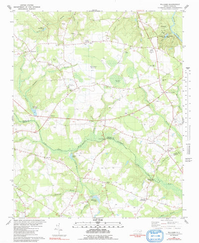 United States Geological Survey Williams, NC (1980, 24000-Scale) digital map