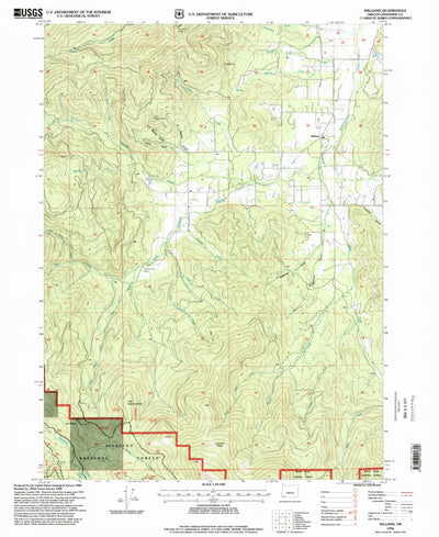 United States Geological Survey Williams, OR (1996, 24000-Scale) digital map