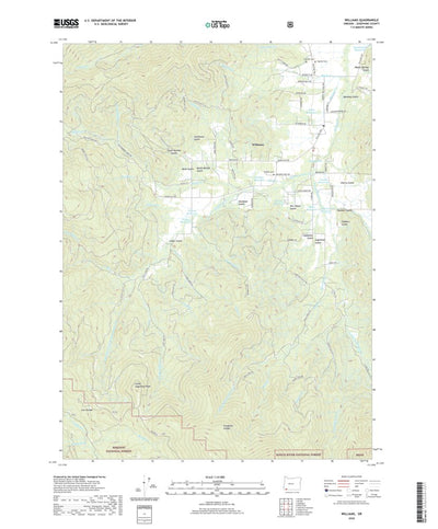 United States Geological Survey Williams, OR (2020, 24000-Scale) digital map