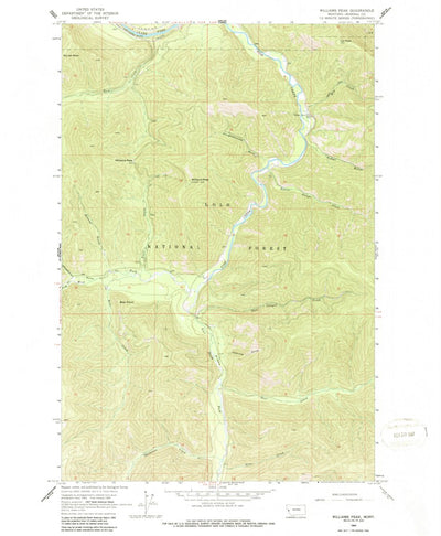 United States Geological Survey Williams Peak, MT (1964, 24000-Scale) digital map