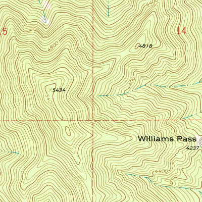 United States Geological Survey Williams Peak, MT (1964, 24000-Scale) digital map