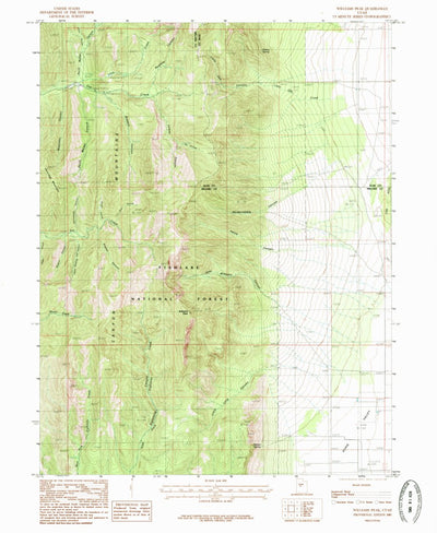 United States Geological Survey Williams Peak, UT (1985, 24000-Scale) digital map