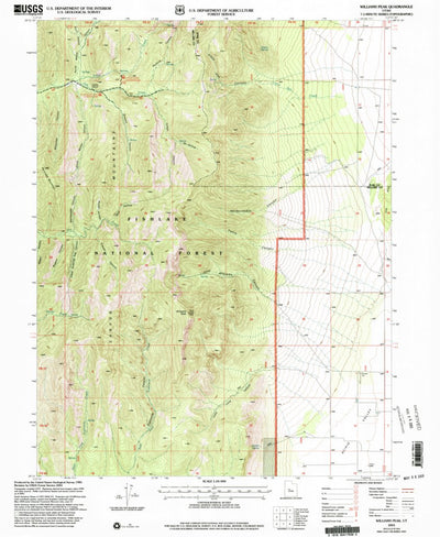United States Geological Survey Williams Peak, UT (2001, 24000-Scale) digital map