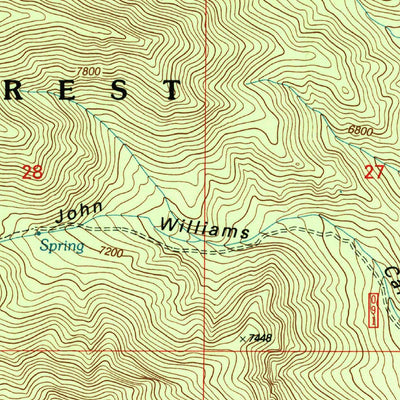United States Geological Survey Williams Peak, UT (2001, 24000-Scale) digital map