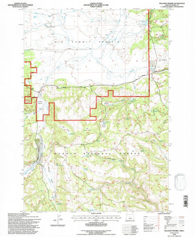 United States Geological Survey Williams Prairie, OR (1992, 24000-Scale) digital map