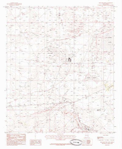 United States Geological Survey Williams Sink, NM (1985, 24000-Scale) digital map