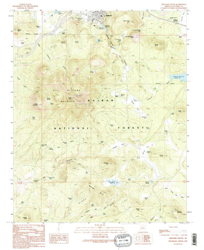 United States Geological Survey Williams South, AZ (1989, 24000-Scale) digital map