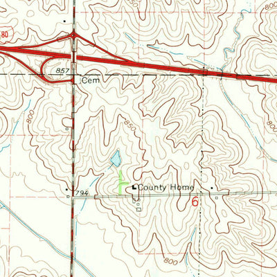 United States Geological Survey Williamsburg, IA (1968, 24000-Scale) digital map