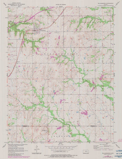 United States Geological Survey Williamsburg, KS (1956, 24000-Scale) digital map