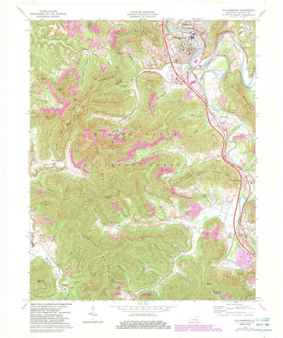 United States Geological Survey Williamsburg, KY (1969, 24000-Scale) digital map