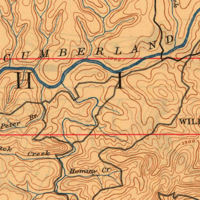 United States Geological Survey Williamsburg, KY-TN (1894, 125000-Scale) digital map
