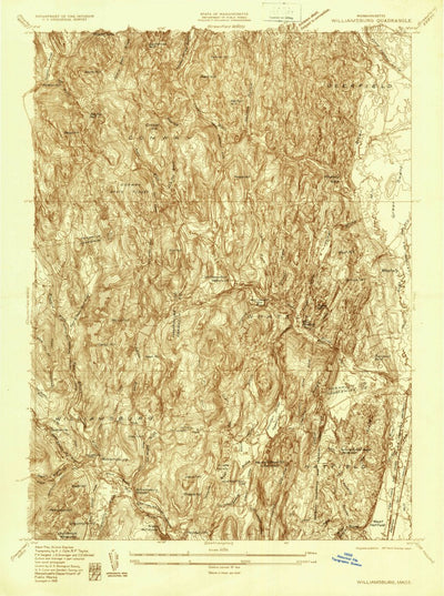 United States Geological Survey Williamsburg, MA (1935, 24000-Scale) digital map