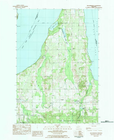 United States Geological Survey Williamsburg, MI (1983, 25000-Scale) digital map