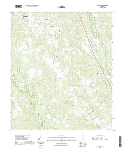 United States Geological Survey Williamsburg, MS (2020, 24000-Scale) digital map