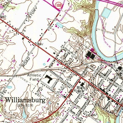 United States Geological Survey Williamsburg, OH (1968, 24000-Scale) digital map