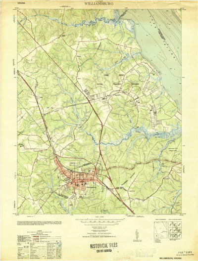 United States Geological Survey Williamsburg, VA (1951, 24000-Scale) digital map