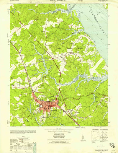 United States Geological Survey Williamsburg, VA (1952, 24000-Scale) digital map