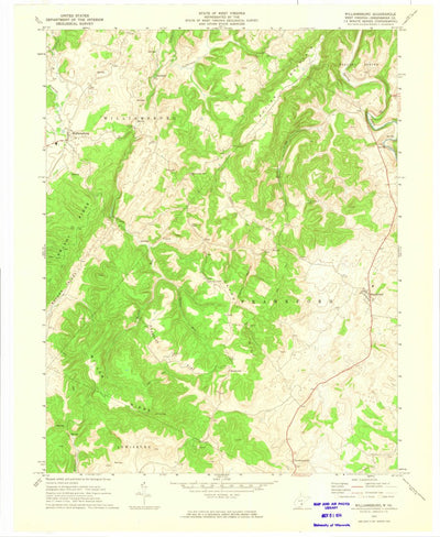 United States Geological Survey Williamsburg, WV (1972, 24000-Scale) digital map