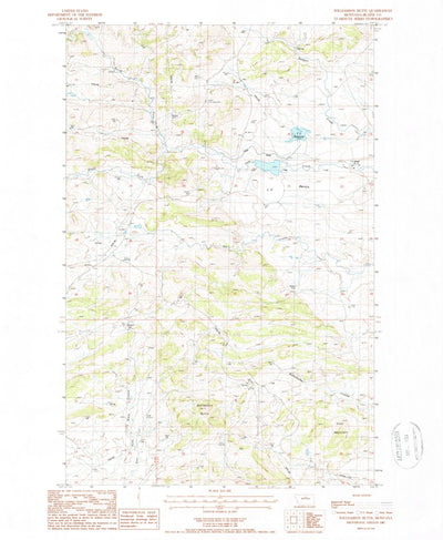 United States Geological Survey Williamson Butte, MT (1987, 24000-Scale) digital map