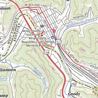 United States Geological Survey Williamson, WV (2023, 24000-Scale) digital map