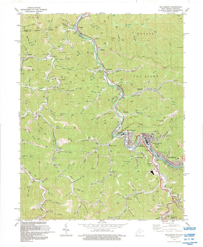 United States Geological Survey Williamson, WV-KY (1992, 24000-Scale) digital map