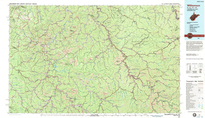 United States Geological Survey Williamson, WV-KY-VA (1982, 100000-Scale) digital map