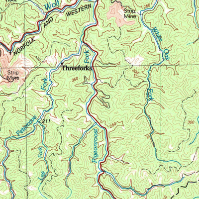 United States Geological Survey Williamson, WV-KY-VA (1982, 100000-Scale) digital map
