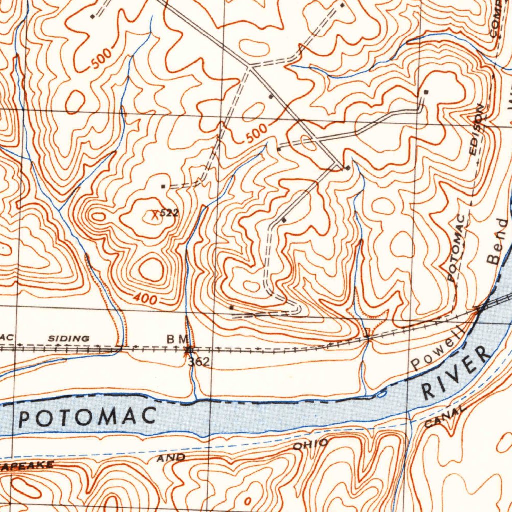 Williamsport, MDWV (1944, 31680Scale) Map by United States Geological