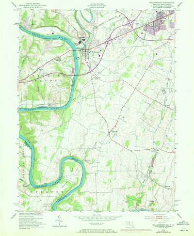 United States Geological Survey Williamsport, MD-WV (1953, 24000-Scale) digital map