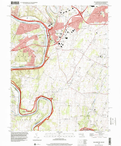 United States Geological Survey Williamsport, MD-WV (1997, 24000-Scale) digital map