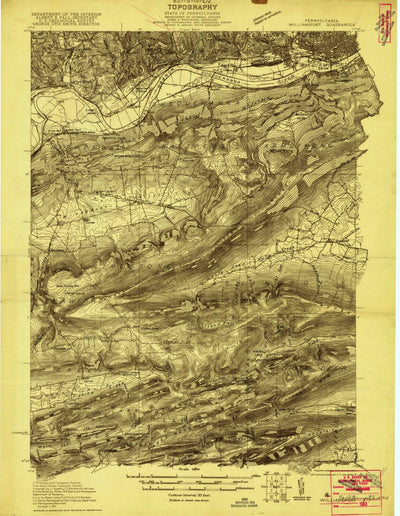 United States Geological Survey Williamsport, PA (1921, 48000-Scale) digital map