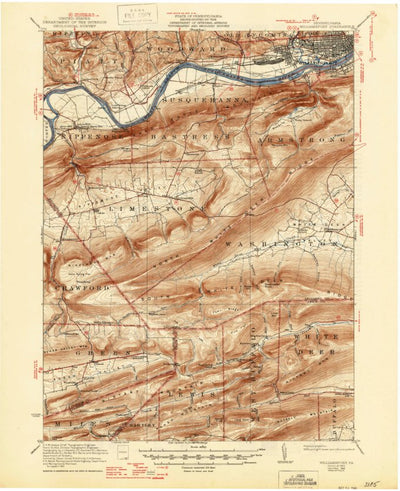 United States Geological Survey Williamsport, PA (1923, 62500-Scale) digital map