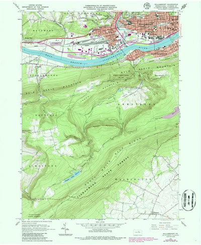 United States Geological Survey Williamsport, PA (1965, 24000-Scale) digital map