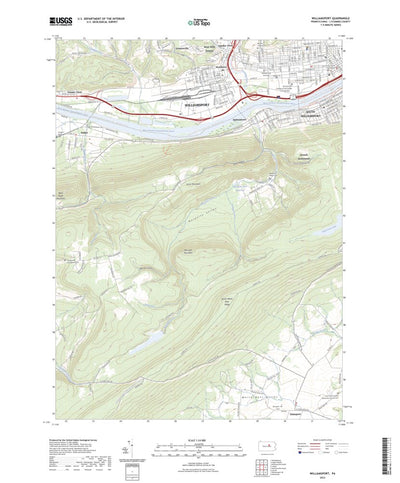 United States Geological Survey Williamsport, PA (2023, 24000-Scale) digital map