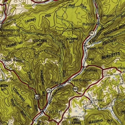 United States Geological Survey Williamsport, PA-NY (1954, 250000-Scale) digital map