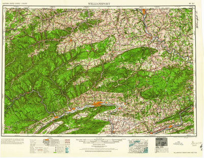United States Geological Survey Williamsport, PA-NY (1960, 250000-Scale) digital map