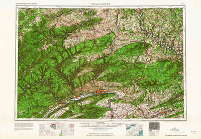 United States Geological Survey Williamsport, PA-NY (1965, 250000-Scale) digital map