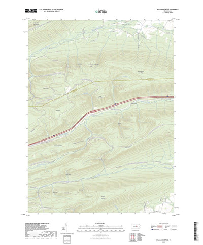United States Geological Survey Williamsport SE, PA (2023, 24000-Scale) digital map