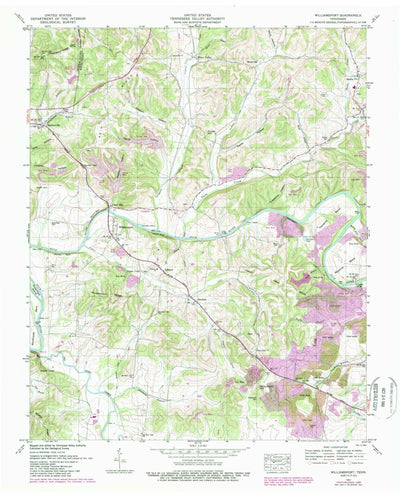 United States Geological Survey Williamsport, TN (1951, 24000-Scale) digital map