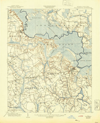 United States Geological Survey Williamston, NC (1902, 62500-Scale) digital map