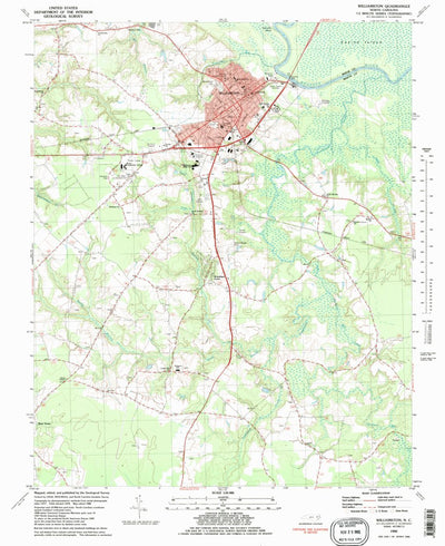 United States Geological Survey Williamston, NC (1982, 24000-Scale) digital map