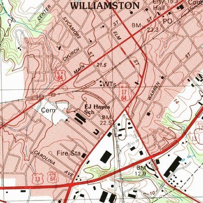 United States Geological Survey Williamston, NC (1982, 24000-Scale) digital map