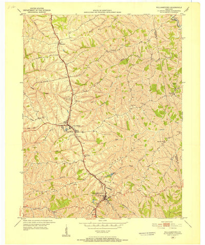 United States Geological Survey Williamstown, KY (1950, 24000-Scale) digital map