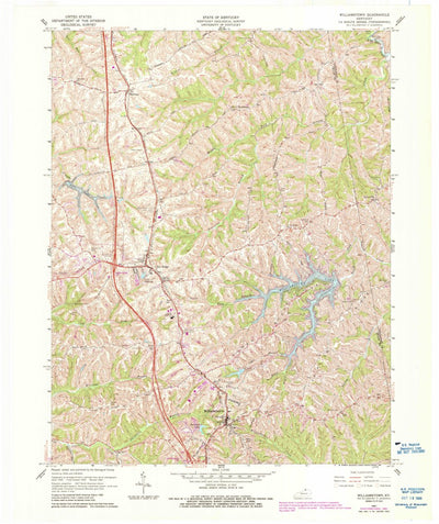 United States Geological Survey Williamstown, KY (1961, 24000-Scale) digital map